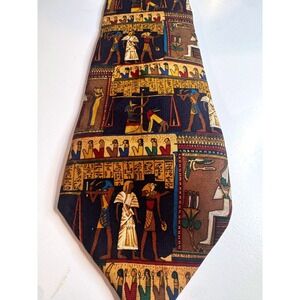 Alynn Egyptian "Ancient Art" Silk Tie Egypt Motif
